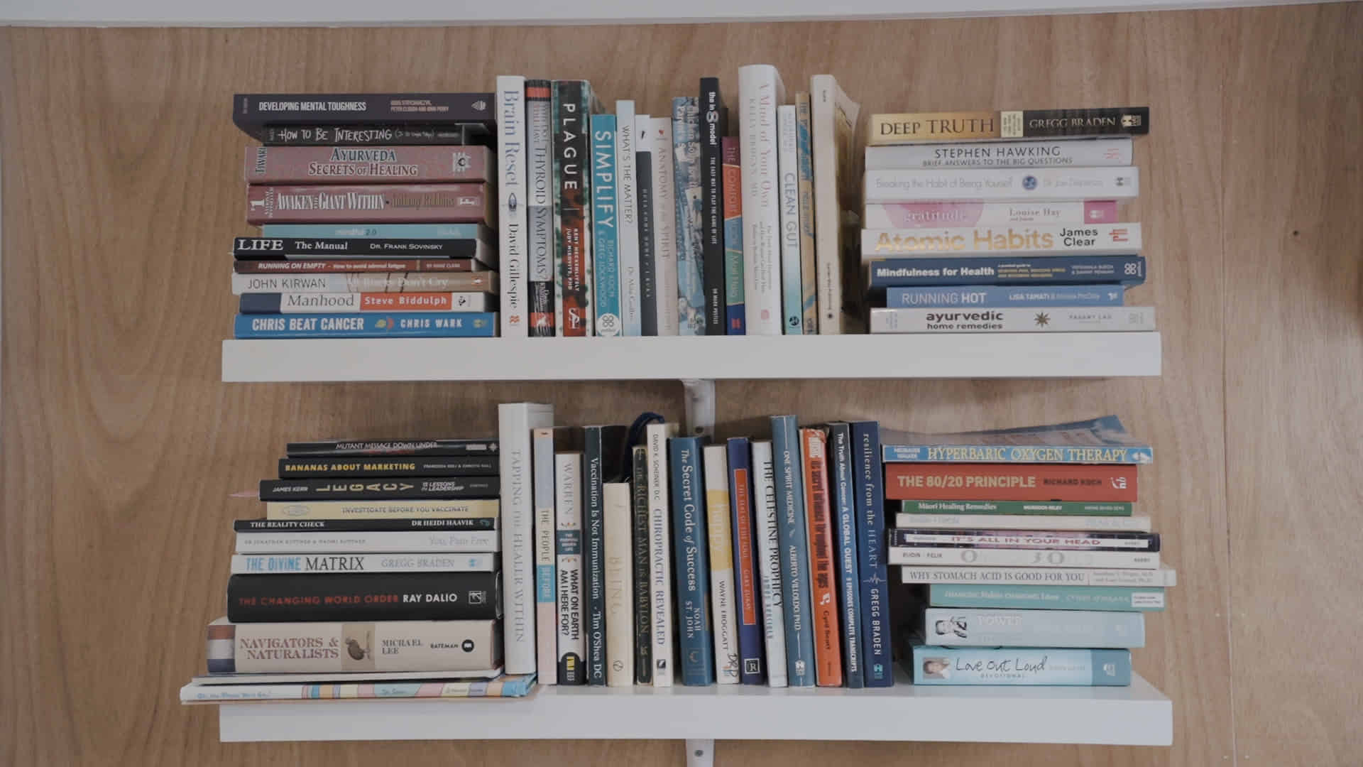 Shelf with books